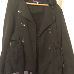 Black peacoat jacket